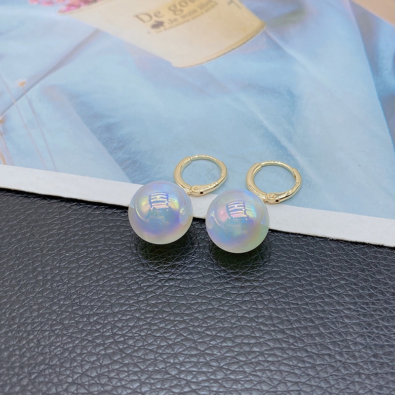 Bông Tai Đính Ngọc Trai Phong Cách Baroque Đơn Giản