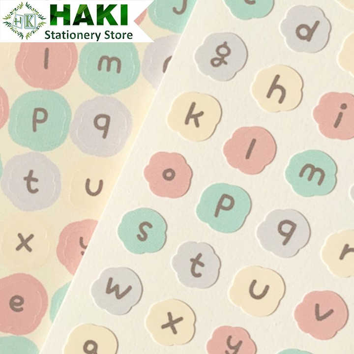Sticker cute trang trí sổ dễ thương HAKI, hình dán sticker chữ cute đáng yêu hàn quốc giá rẻ ST42