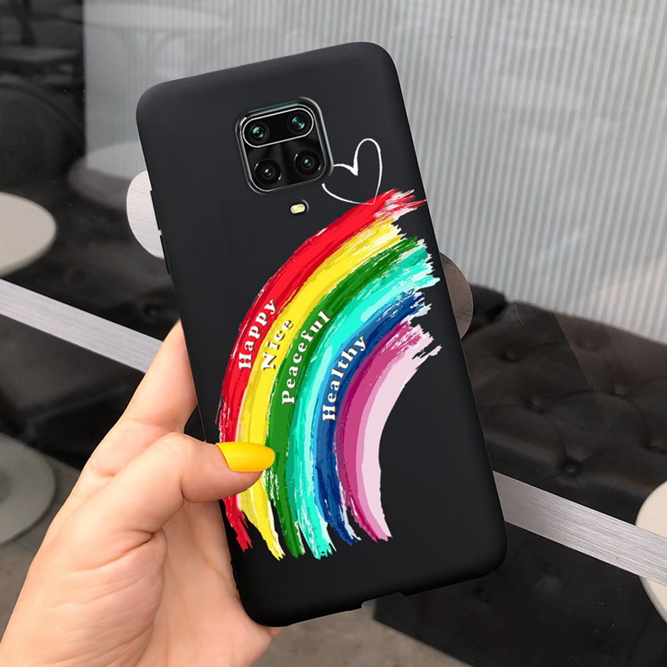 Ốp Điện Thoại TPU Silicone Mềm Họa Tiết Cầu Vồng Cho Xiaomi Redmi Note 9 Pro / Note 9S / Note 9