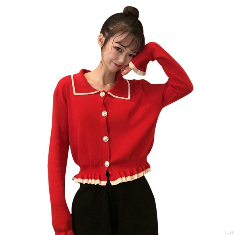 Áo sơ mi nữ tay dài cổ bẻ viền bèo thời trang | BigBuy360 - bigbuy360.vn