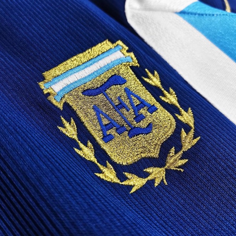 Áo Thun Thể Thao Bóng Đá Ngắn Tay Đội Argentina Mùa Giải Argentina Size S-XXL 1998