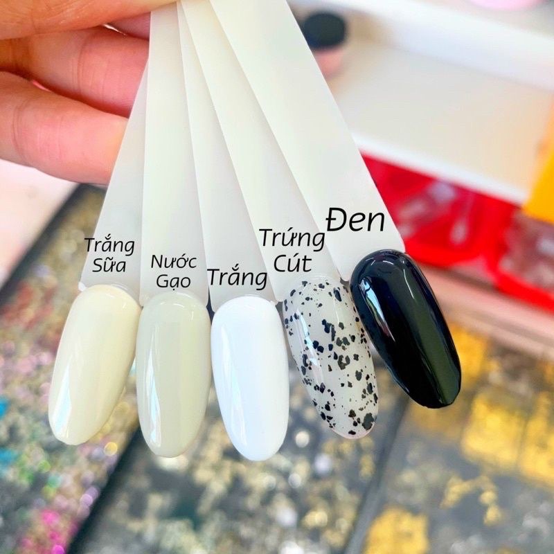 Sơn Gel BURBERRY TH Trắng Sữa chua , Đen, Trắng , Nước Gạo , Top Trứng Cút