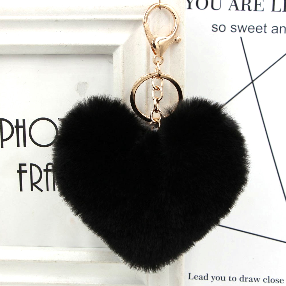 Móc chìa khóa mặt bóng lông xinh xắn dễ thương