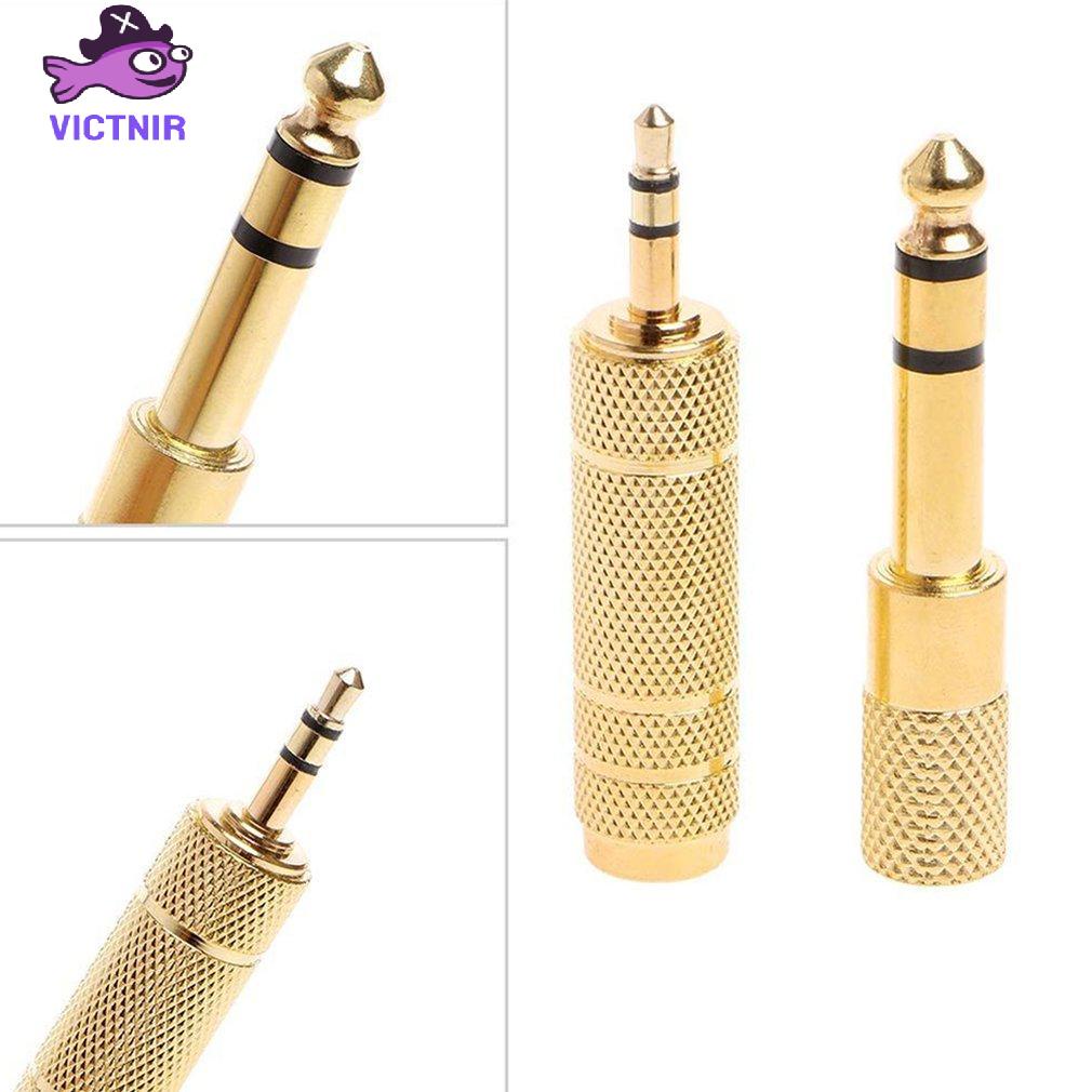 6.5Mm 1/4 Female To 3.5Mm 1/8 Male Stereo Audio Mic Plug Adapter Jack New