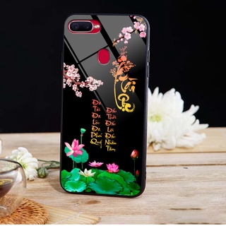 Ốp lưng kính oppo a5s / a7/f9 / a12 in hình 3d tài lộc-tâm an -mã đáo