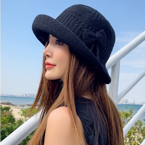 Nón Tai Bèo Đan Cói Mỏng Thời Trang Mùa Hè Dành Cho Nữ 2021