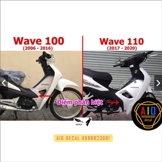 [Loại 1] Tem Rời Wave 110cc Lửa Đủ Màu (2017-2021)- Ảnh Thật (Decal WAve) (Tem xe Wave)