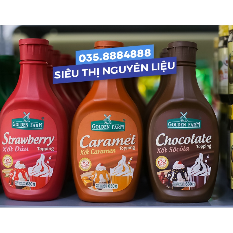 Sốt Topping Golden Farm Chai 630g