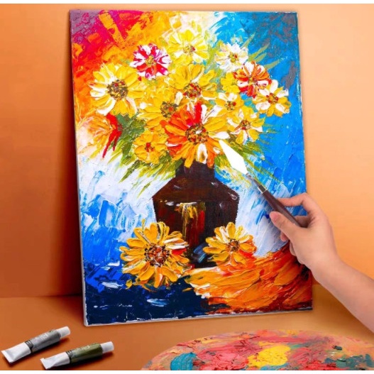Bay lấy màu, trộn màu cán nâu  - Thì