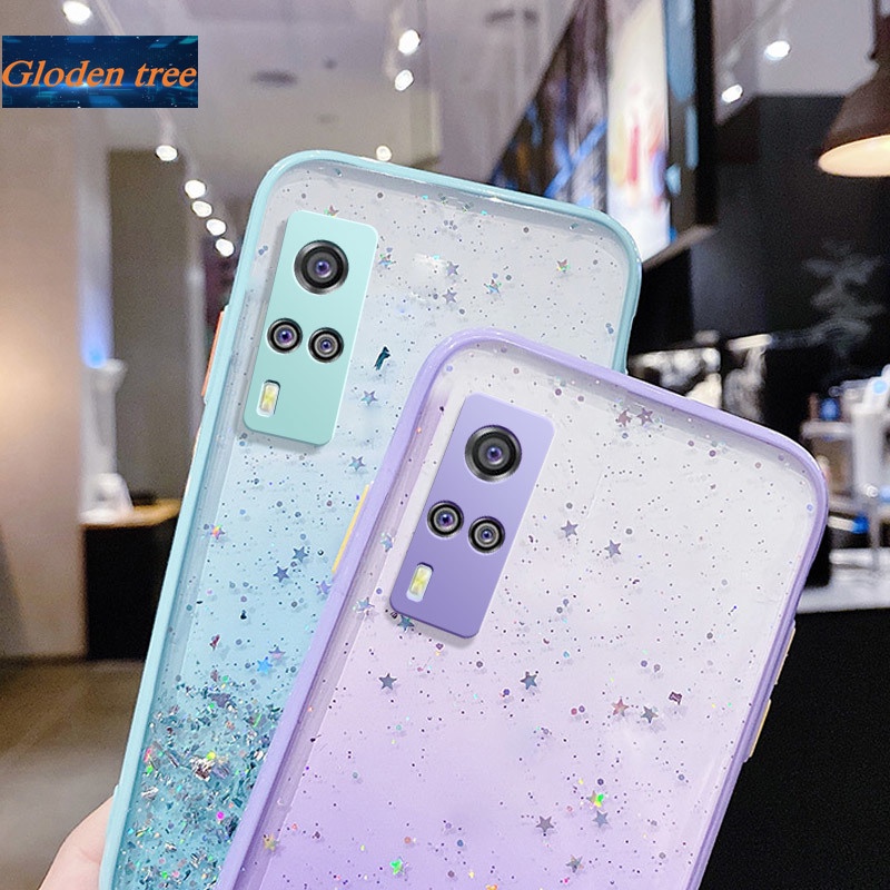 Ốp Điện Thoại Dẻo Họa Tiết Ngôi Sao Lấp Lánh Dễ Thương Chống Sốc Cho Vivo Y51 2020 Y31 2021 Y51A Y50 Y30 Y30I Y5S Y19