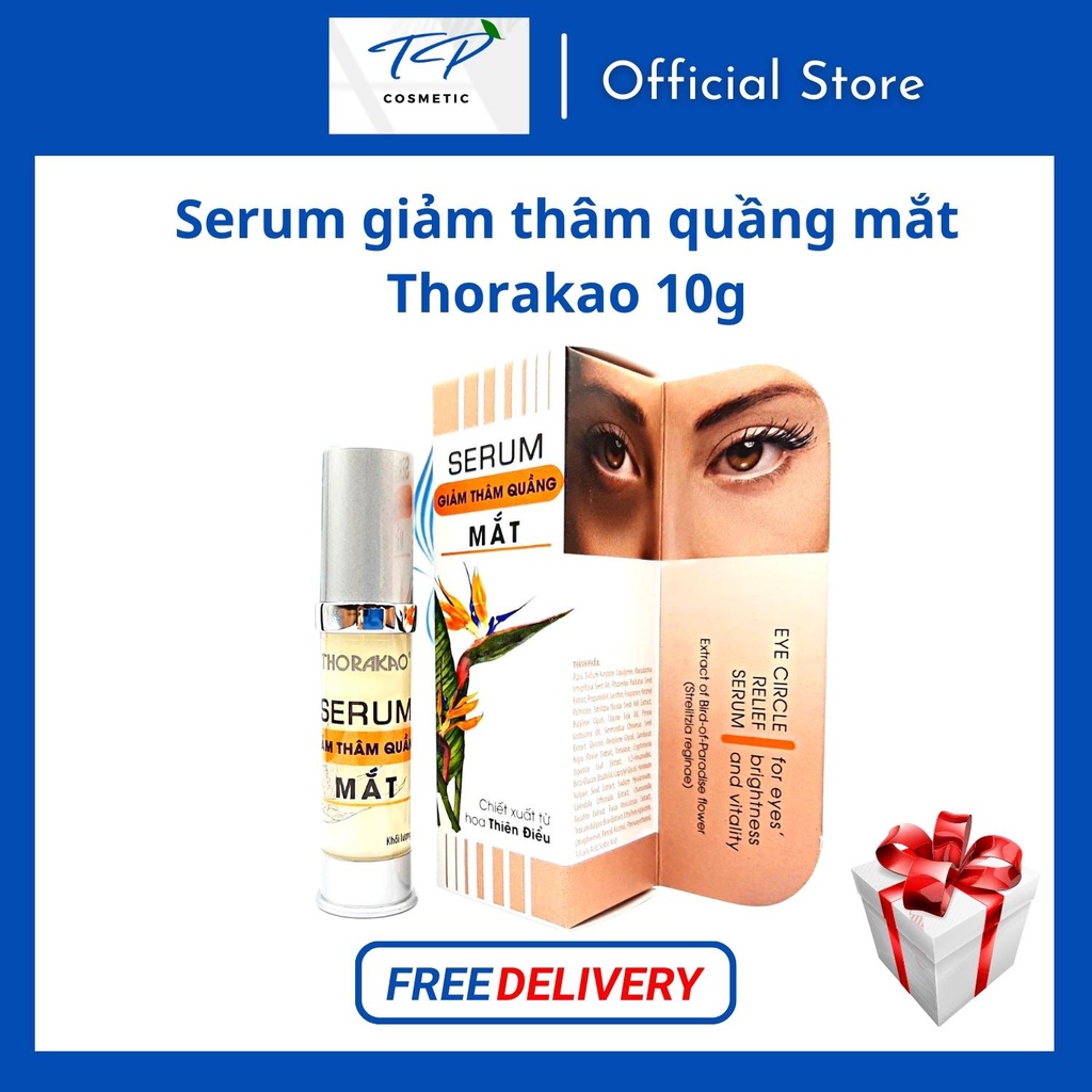 Serum giảm thâm quầng mắt Thorakao 10g: Giảm quầng thâm, xóa tan bọng mắt.