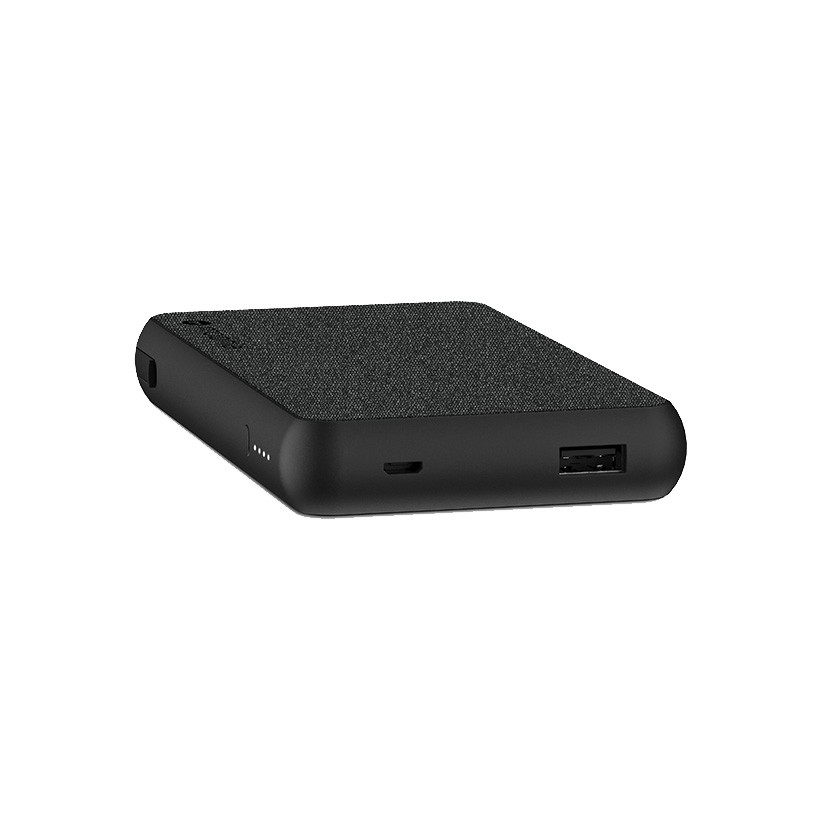 Sạc dự phòng Mophie Powerstation Plus XL Fabric 10.000mAh tích hợp cáp Lightning/Micro