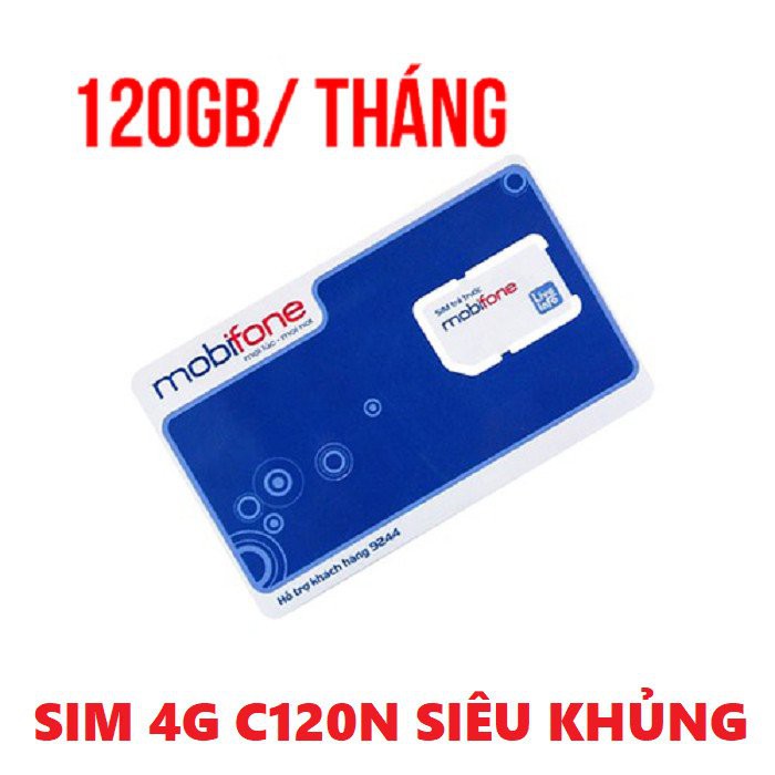 [SIM QUÁ RẺ] Sim 4G 10 số Mobifone C120 gói 120GB/tháng Miễn phí cuộc gọi nội mạng + 50 phút gọi ngoại mạng