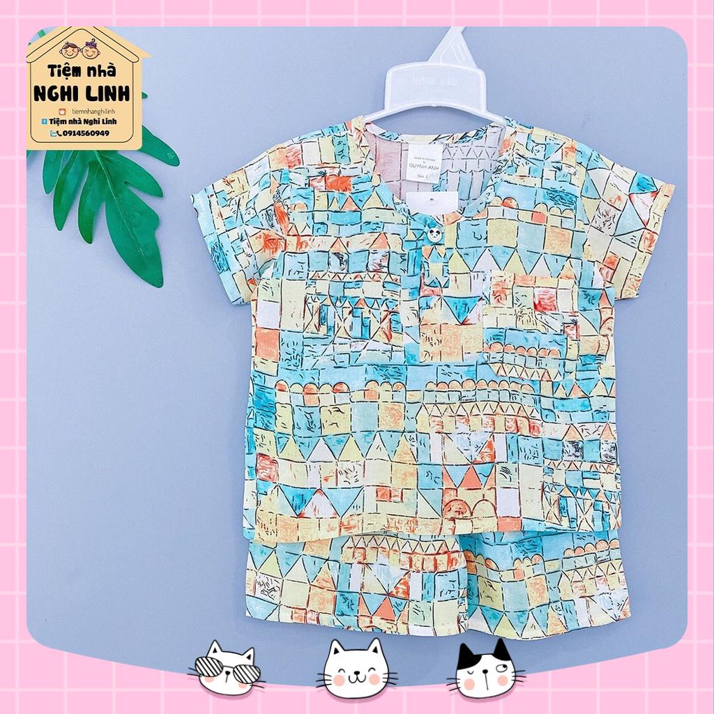 Đồ bộ ngắn, quần áo mặc nhà cho bé trai vải tole lanh (8-33kg) 2022 TIỆM NHÀ NGHI LINH