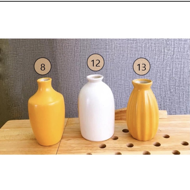 BÌNH GỐM- lọ hoa MiNi-decor-gốm sứ Bát Tràng - hoa khô
