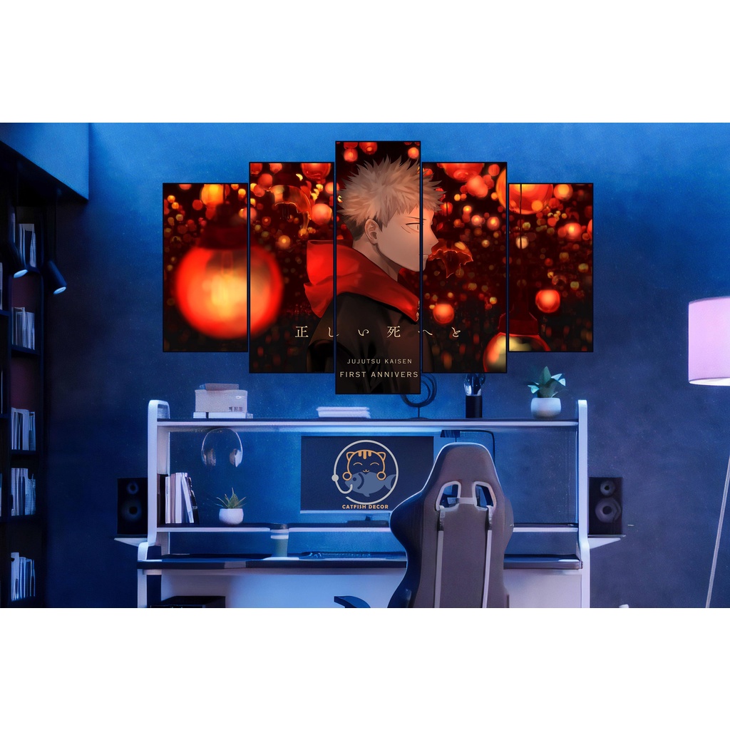 TRANH DÁN TƯỜNG decor trang trí phòng anime CHÚ THUẬT HỒI CHIẾN - JUJUTSU KAISEN - Bộ 5