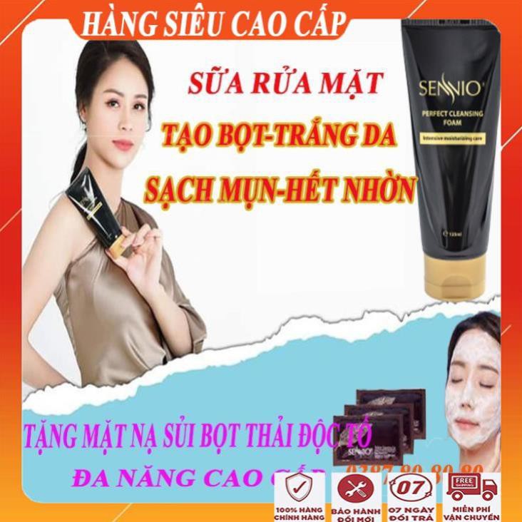 [ MUA 1 TẶNG 1 ] Sữa rửa mặt cho nam và nữ, hết nhờn, se khít lỗ chân lông/ Sữa rữa mặt sáng da tạo bọt sennio hàn quốc