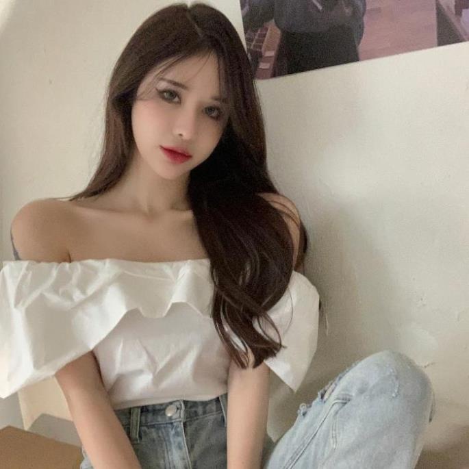 Áo trễ vai nữ tay phồng MaiRin Fashion chất vải lụa kiểu hở vai siêu dễ phối đồ 033