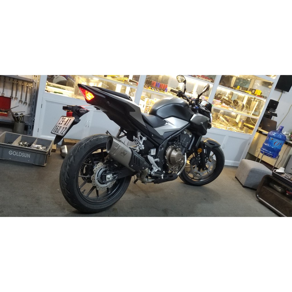 Cổ pô CB500F, 500X, CBR500 Slip on inox 304