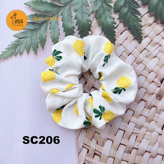 Vải may scrunchies, khăn bandana, turban, DIY quả dứa nhiều màu