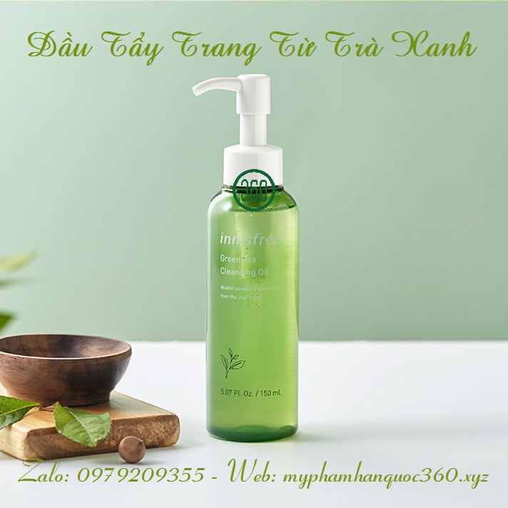 [HSD: 2024] Dầu Tẩy Trang Từ Trà Xanh Innisfree Green tea cleansing oil 150ml