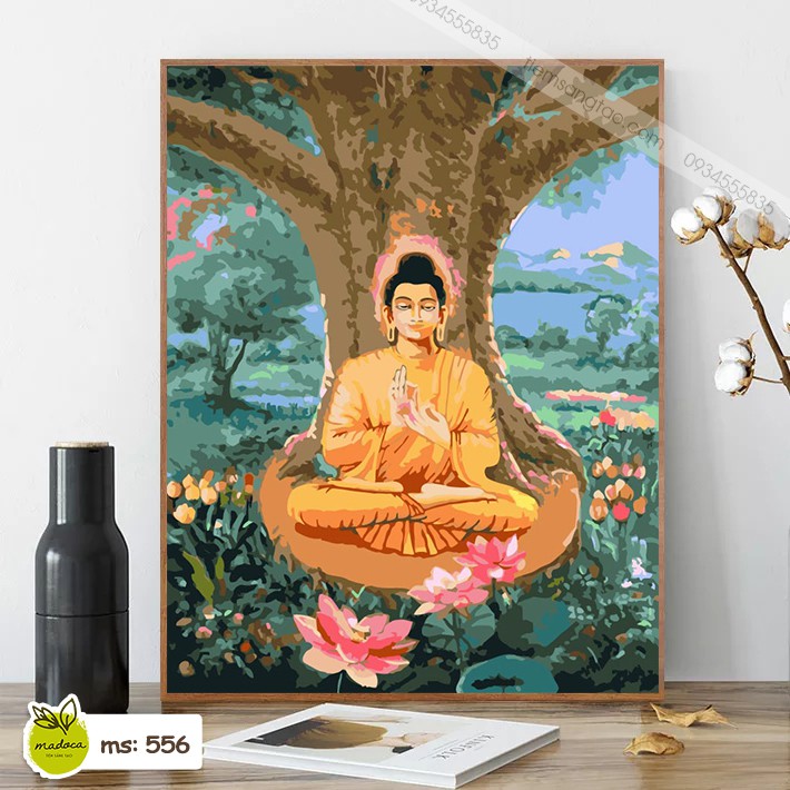 Tranh tô màu Đức Phật Thành Đạo T556