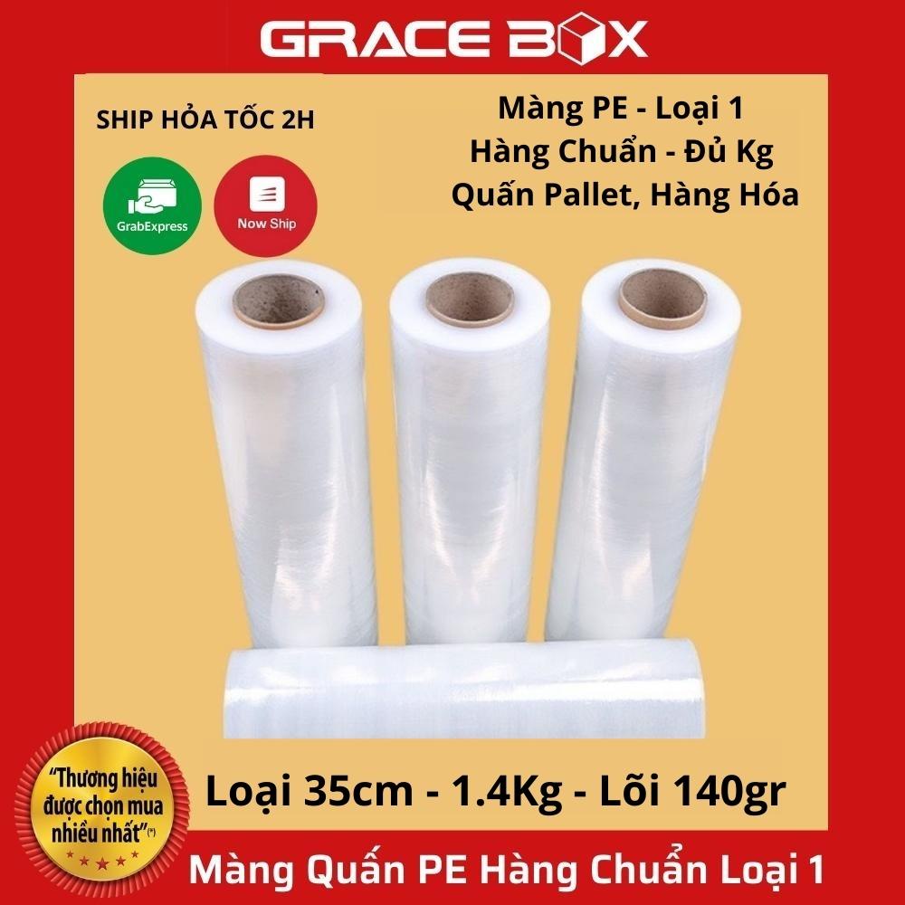 {Giá Xưởng} Màng PE Quấn Hàng Hoá - Tiêu Chuẩn Chất Lượng Loại 1 - Siêu Thị Bao Bì Grace Box