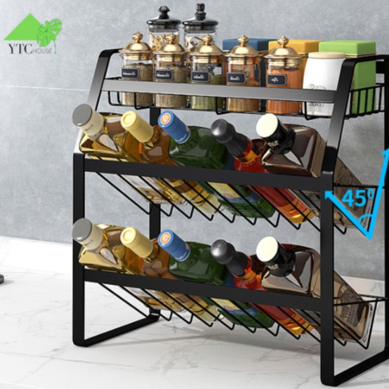 Kệ Gia Vị Nhà Bếp 3, 4 tầng Nhập Khẩu thiết kế để nghiêng Sáng Tạo -KGV02 | BigBuy360 - bigbuy360.vn