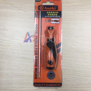 Tua vít thép 2 đầu 3mm asaki ak-6992