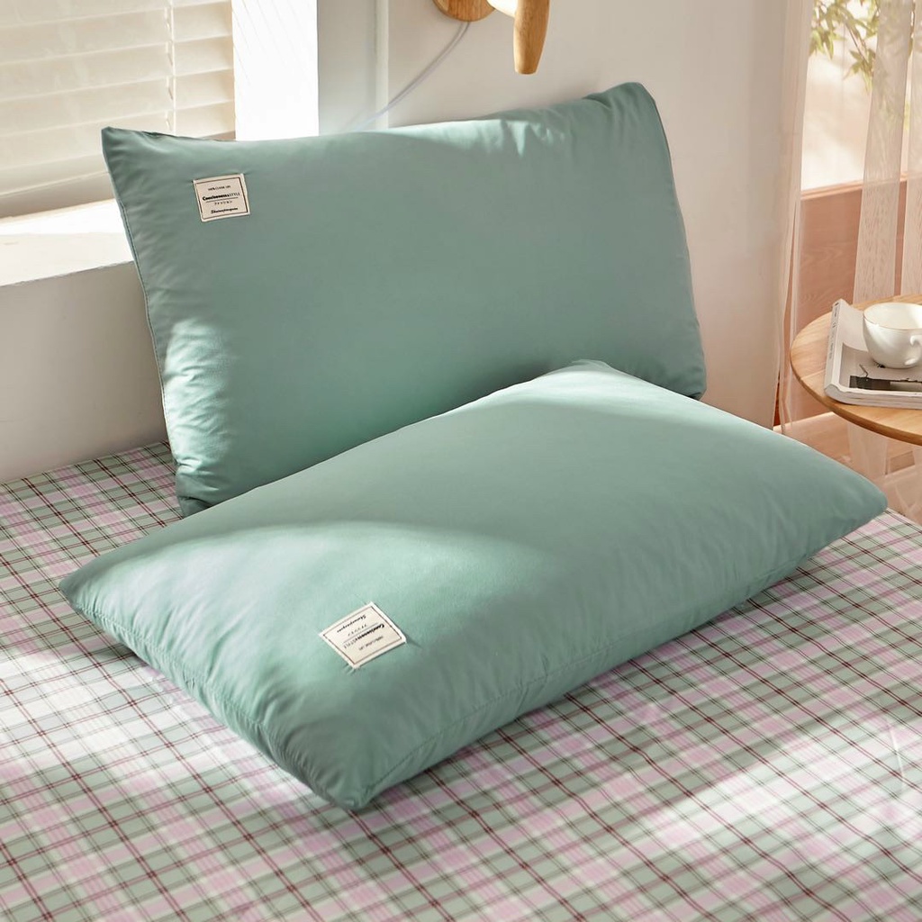 Bộ Chăn Ga và Vỏ Gối Cotton Tici Mix Kẻ Hồng Xanh Mới (Sản phẩm không kèm ruột)