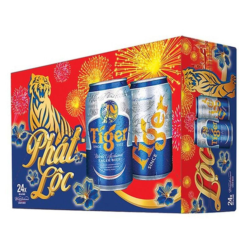 Thùng bia Tiger 24 lon 330ml/lon