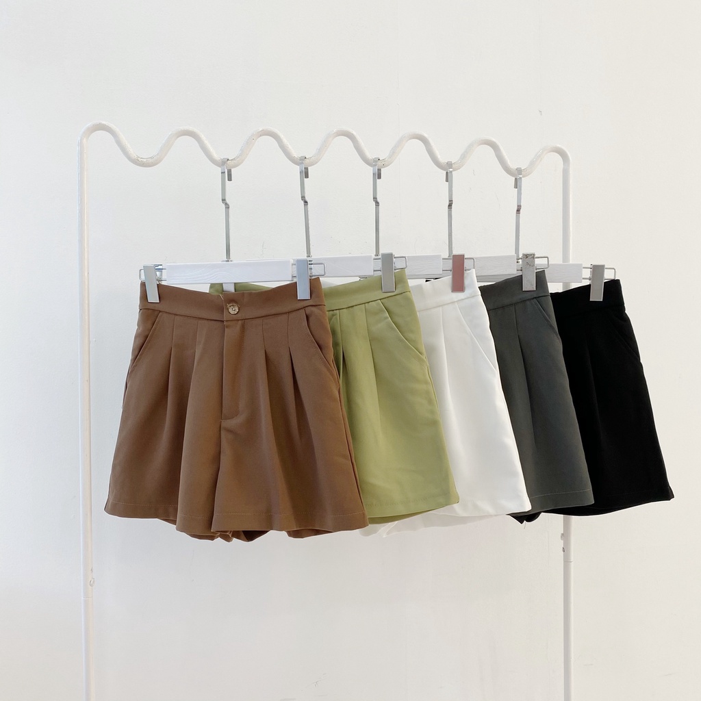 Quần Short Tây Trơn Ống Rộng Lưng Thun - Katus Shop 02011241