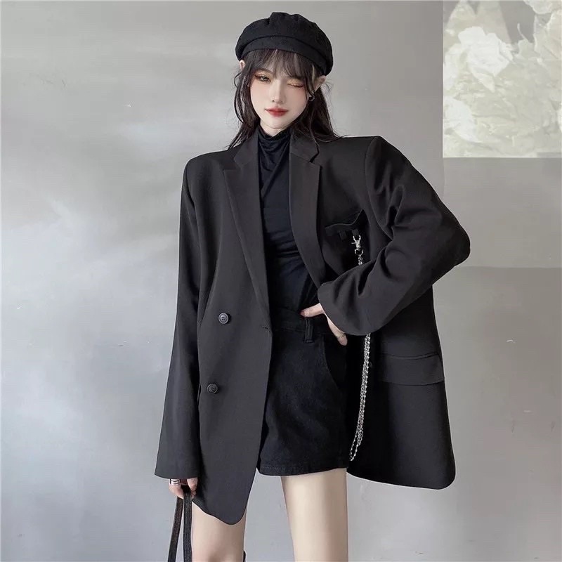Áo Blazer Nam Nữ From Rộng Phong Cách Hàn Quốc, Áo Vest 2 Lớp Thời Trang Unisex