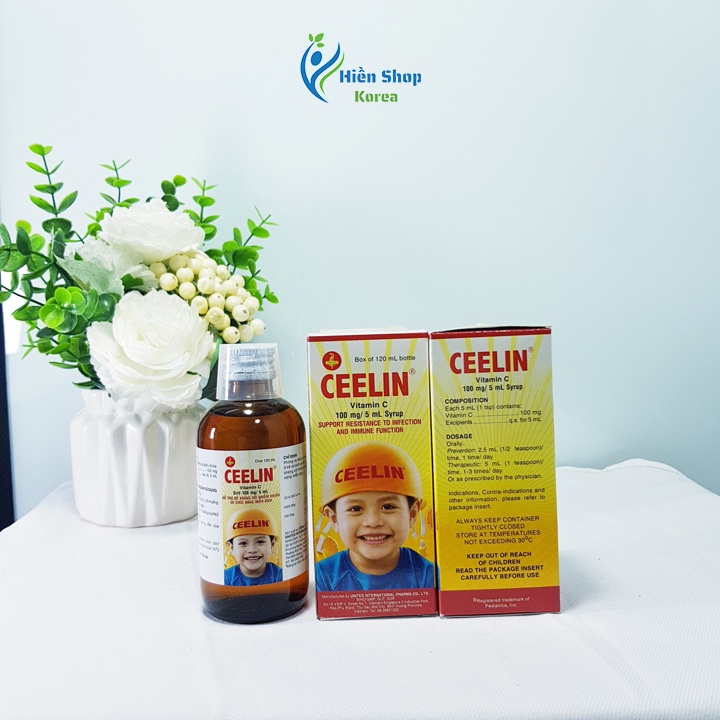 Ceelin Siro Vitamin C tăng sức đề kháng với nhiễm khuẩn và chức năng miễn dịch cho bé