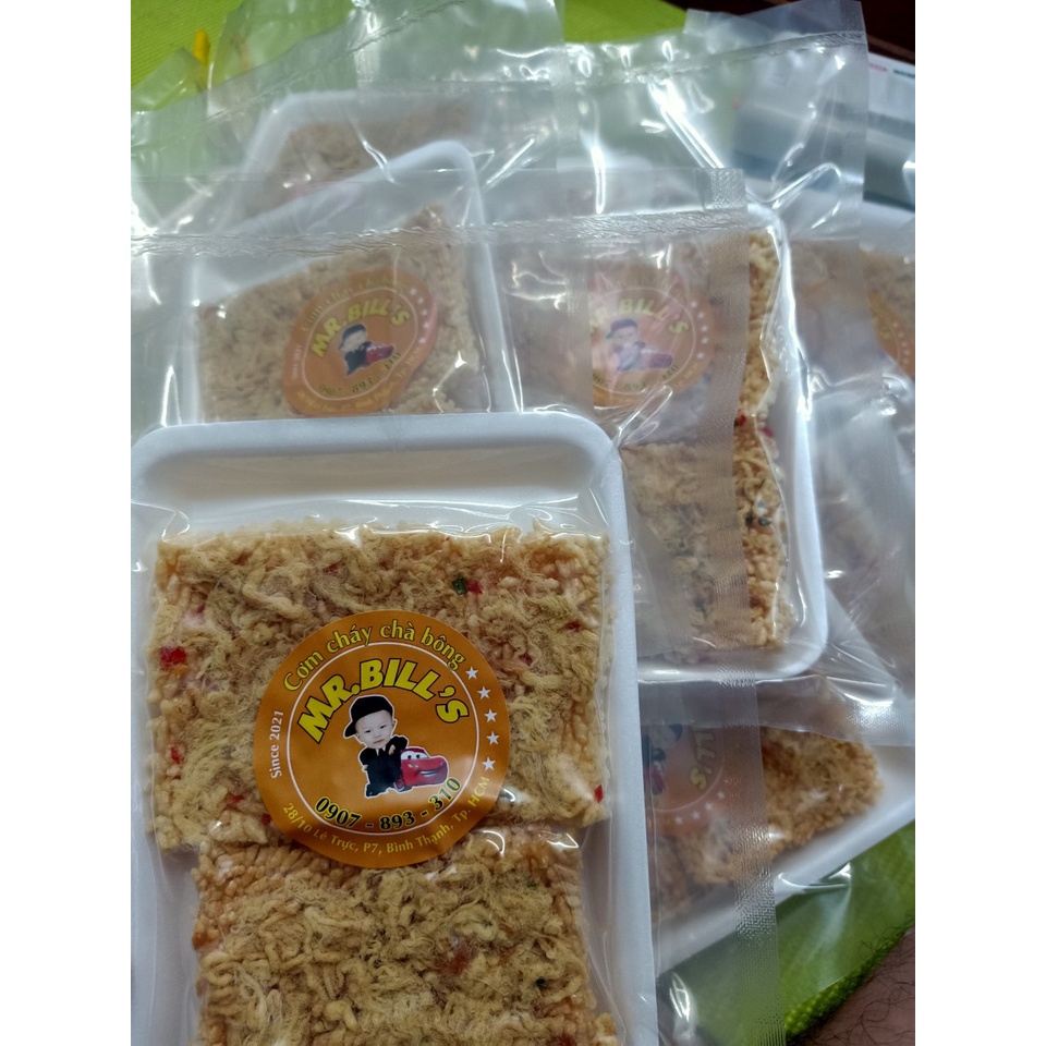 Cơm cháy tươi chà bông tươi ăn liền MrBill's giòn tan thơm phức