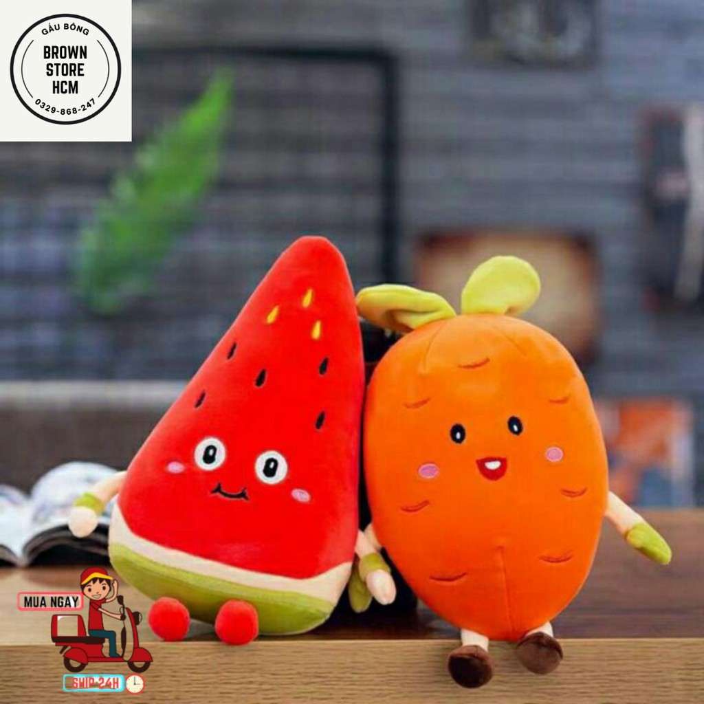 Gấu Bông Dưa Hấu Cực Dễ Thương💖Gấu Bông Dưa Hấu Miniso|BrownStore