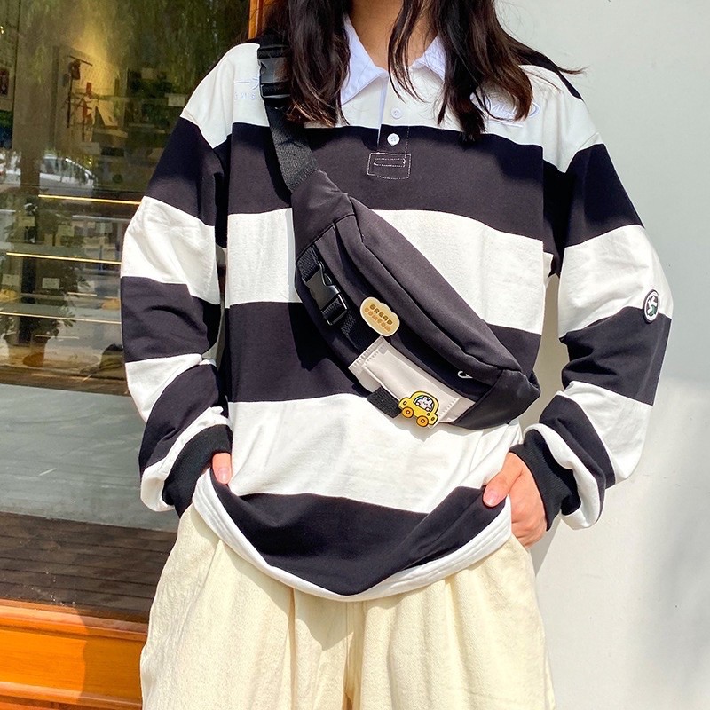 Túi Bao Tử Đeo Chéo Chất Chống Thấm Đi Chơi Sticker Fomfom | BigBuy360 - bigbuy360.vn