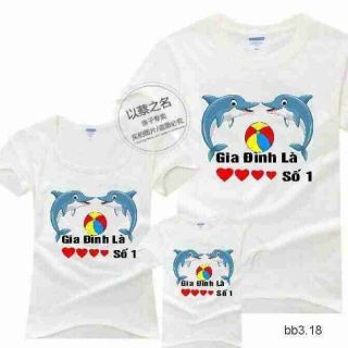 Áo thun gia đình in theo yêu cầu