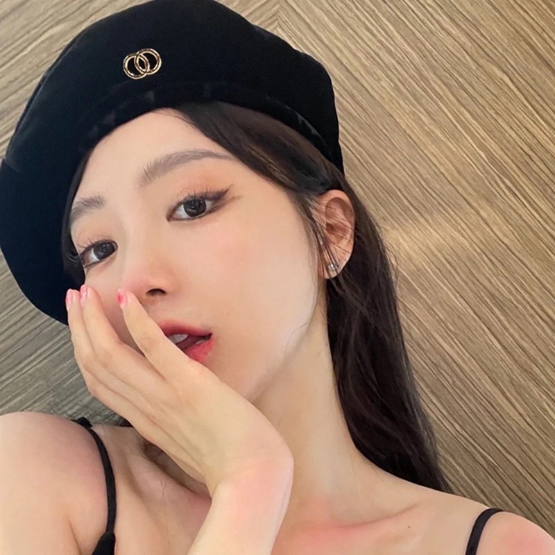Nón Nồi Beret Duy Nhất Đen Thời Trang