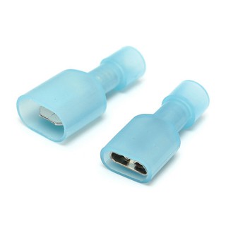 {SALE}50pcs Female & Male Insulated Wire Terminals Connector Nylon Blue