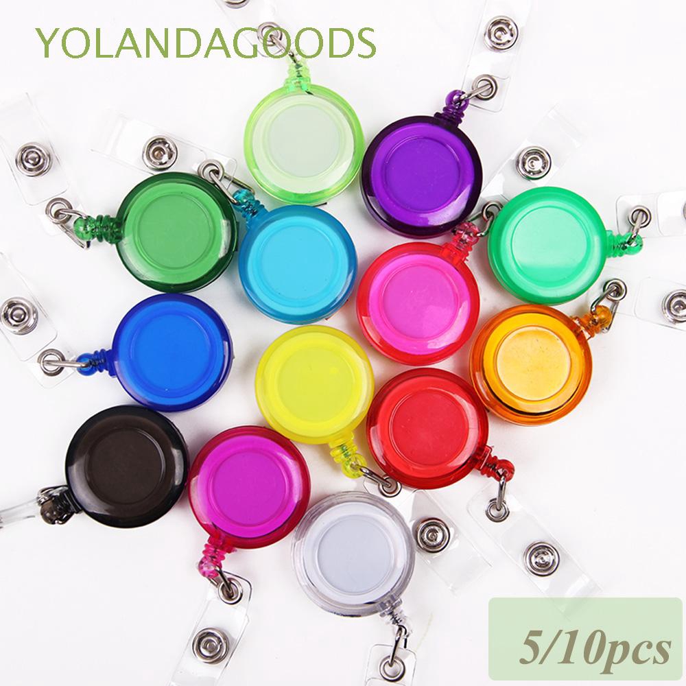 Bộ 5/10 miếng tròn gắn thẻ tên có thể kéo dài thiết kế đơn giản tiện lợi