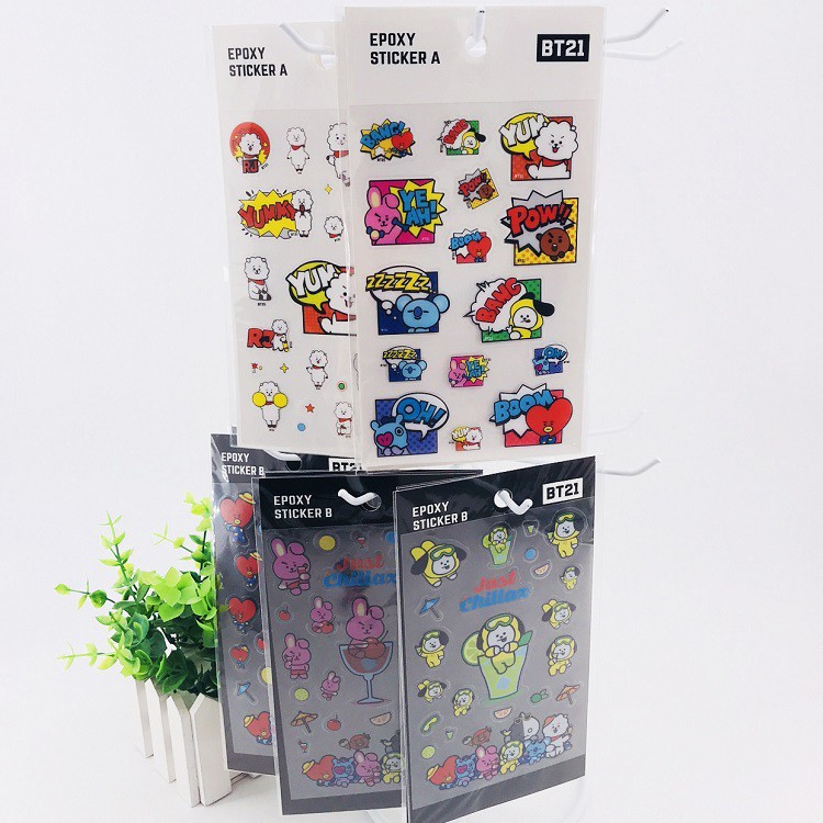 Sticker dán trang trí hình nhân vật BTS BT21 KPOP dễ thương