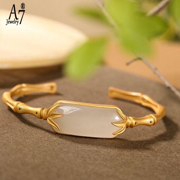 Vòng Tay Bạc 925 Đính Đá Kiểu Dáng Cổ Điển Thời Trang Cho Nữ