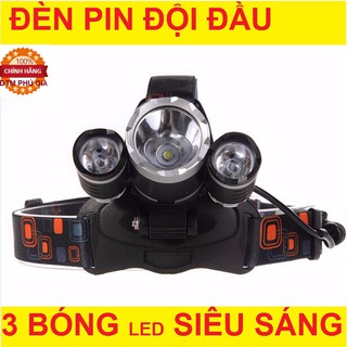 Đèn pin đội đầu 3 bóng T6 Led siêu sáng