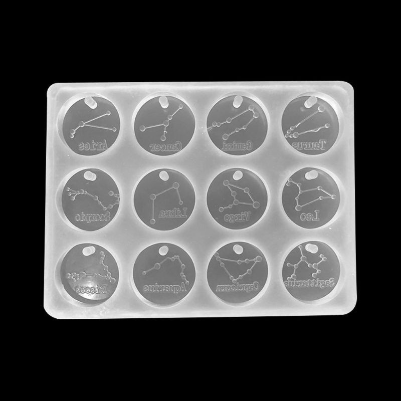 Khuôn Silicone Làm Mặt Dây Chuyền Hình 12 Chòm Sao