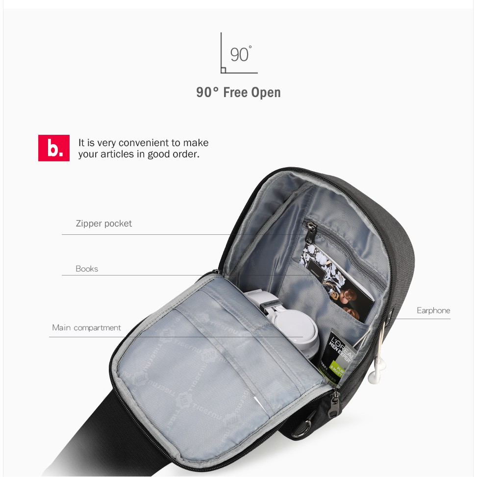 Túi đeo chéo trước ngực đa năng dành cho nam | BigBuy360 - bigbuy360.vn