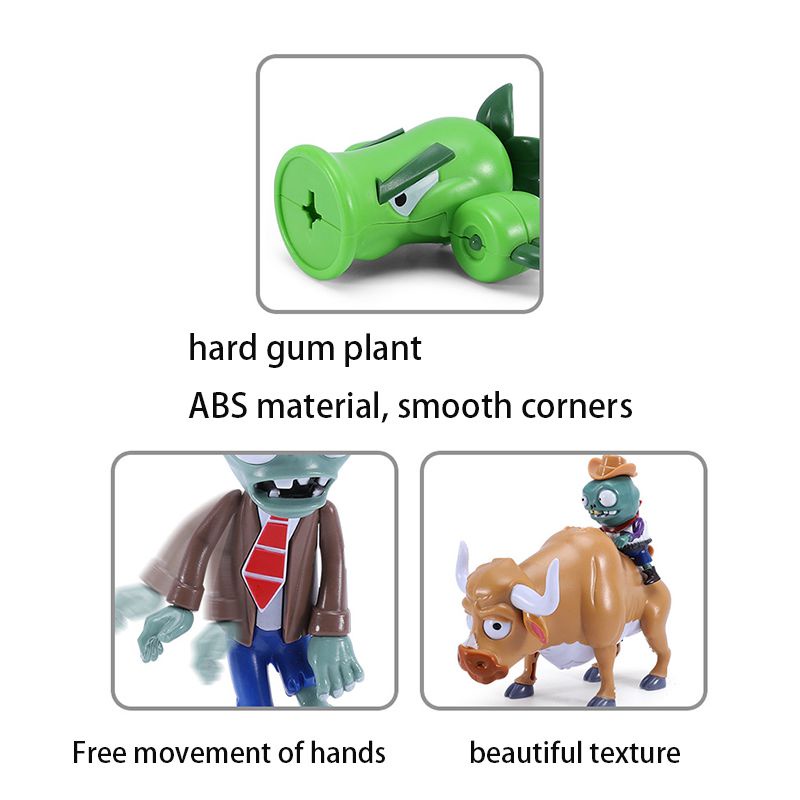 2022 Plants Vs Zombies Glowing Shooting Toy Set Snow Pea Snapdragon Zombie Kids Gift