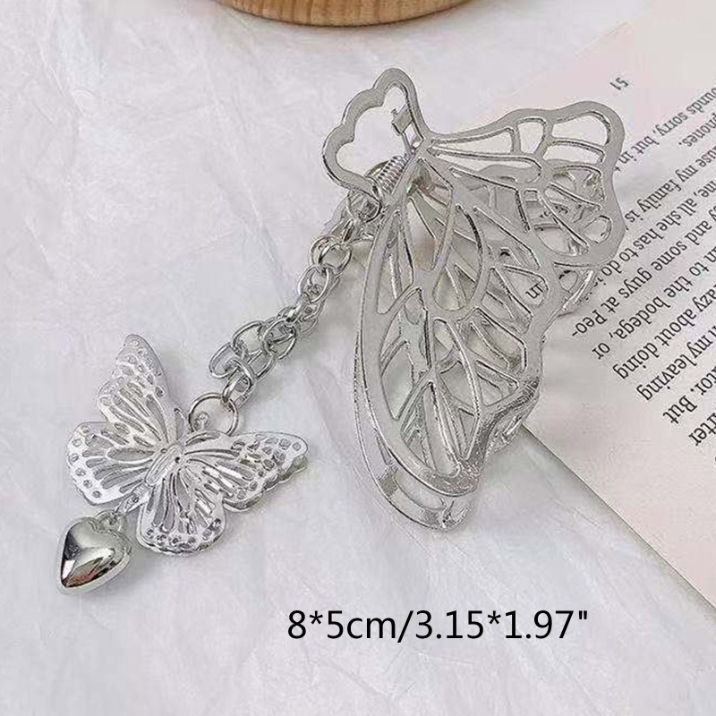 Youyo Kẹp Tóc Dạng Móng Vuốt Cá Mập Tua Rua Bướm Sang Trọng Làm Quà Sinh Nhật Cho