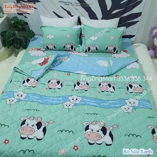 [Chăn Hè] Sét 5 món chăn hè thu trần bông poly cotton Mẫu Ngộ Nghĩnh (Chát chọn mẫu)