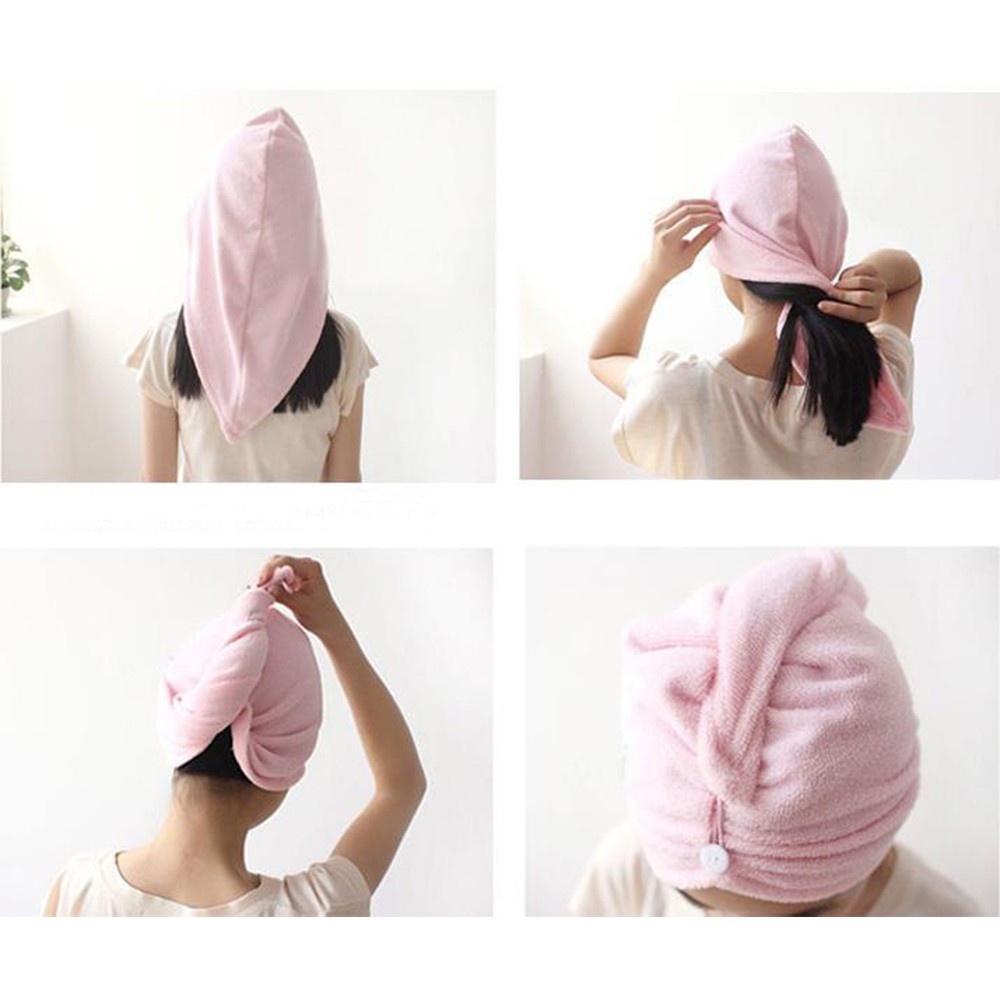 [Tổng Kho Sỉ] Khăn Lau Đầu Tự Rút Nước Siêu Tốc J3 Mẫu Gấu/Con Thỏ - Khăn Quấn Khô Tóc, Ủ Tóc